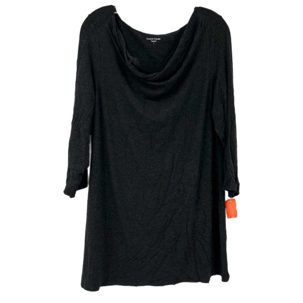Eileen Fisher Gray Long Sleeve Dress Cowl Neck | Womens L